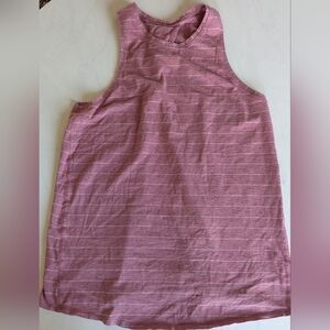 Lululemon All tied up Pink and White Sleeveless Tank Top with Racerback